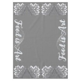 Silber und Grau Monogramm | Tischdecke