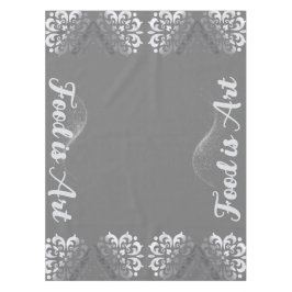 Silber und Grau Monogramm | Tischdecke