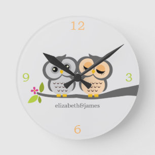 Silber und Grau Runde Wanduhr
