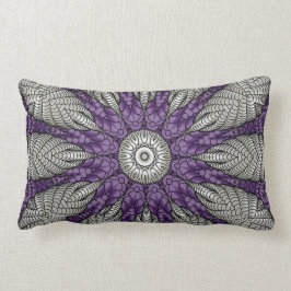 Silber und lila abstraktes lendenkissen