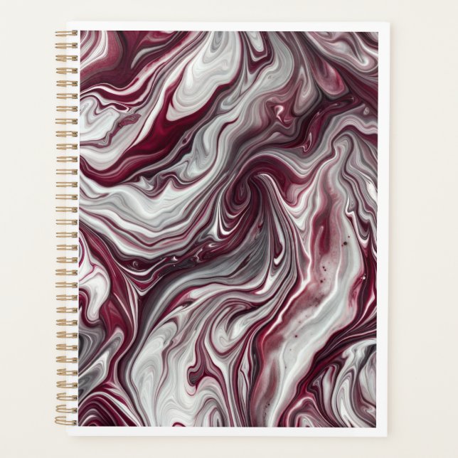 Silber und Lila Swirl Planer (Vorderseite)