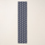 Silber-und Marine-Blau-Anker-Seeschal Schal<br><div class="desc">Ein moderner und eleganter Schal für den Seemann in Ihrem Leben. Ändern Sie die Hintergrundfarbe zu jeder möglicher Farbe Ihrer Wahl.</div>