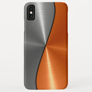 Silber und Orange Edelstahl Case-Mate iPhone Hülle