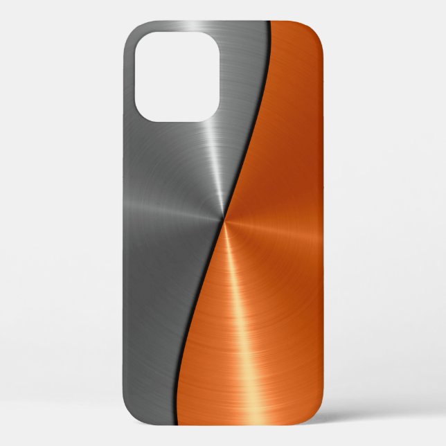 Silber und Orange Edelstahl Case-Mate iPhone Hülle (Rückseite)