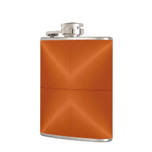 Silber und Orange Metal Flachmann