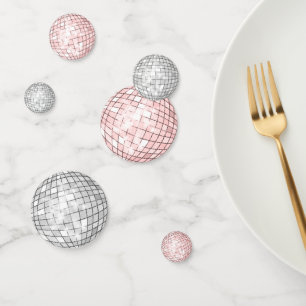 Silber- und rosa Disco-Kugel-Konfetti Konfetti