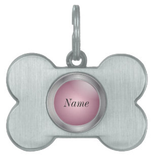Silber und Rosa DIY Name Tiermarke