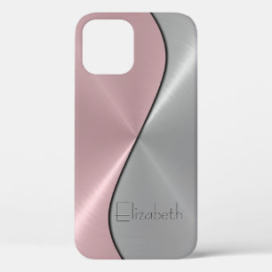 Silber und rosa Edelstahlmetalle Case-Mate iPhone Hülle