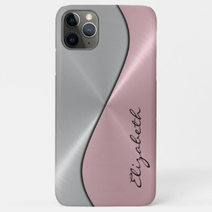 Silber und rosa Edelstahlmetalle Case-Mate iPhone Hülle