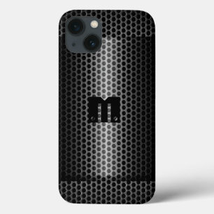 Silber- und Schwarz-Edelstahl-Metallloch Case-Mate iPhone Hülle
