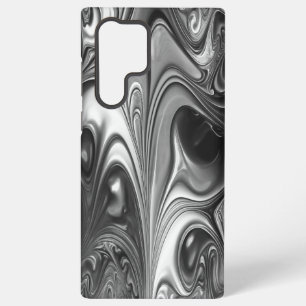 Silber und Schwarz Geschmolzen Samsung Galaxy Hülle