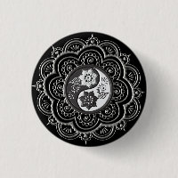 Silber- und schwarzes Mandala