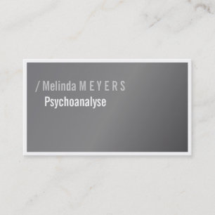 Silber und Typografie, elegant, kühn Visitenkarte