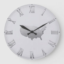 Silber-USA-Karte mit römischen Ziffern