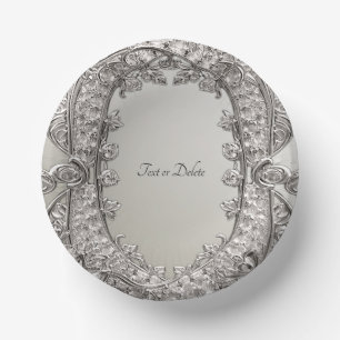 Silber Verziert Modern Pappteller