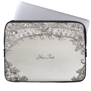 Silber Verzierter, moderner Laptop-Sieb Laptopschutzhülle