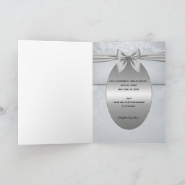Silber Vintag mit Bow Wedding Einladung