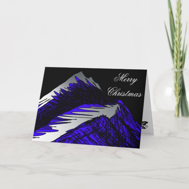 Silber-Weihnachtskarte Feiertagskarte (Vorderseite)