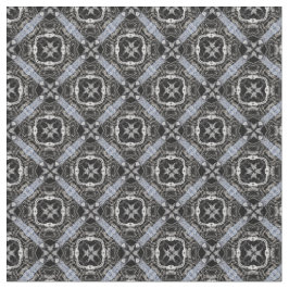 Silber-, Weiß- und Schwarz-Ziermuster Stoff