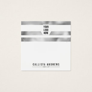 Silber-White Stripes-Logo-Netzwerkkarte