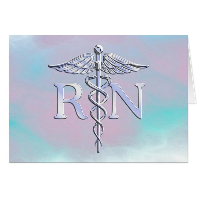 Silber wie RN Caduceus Medical Mother Pearl (Vorderseite (Horizontal))