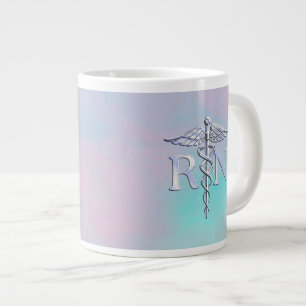 Silber wie RN Caduceus Medical Mother Pearl Jumbo-Tasse