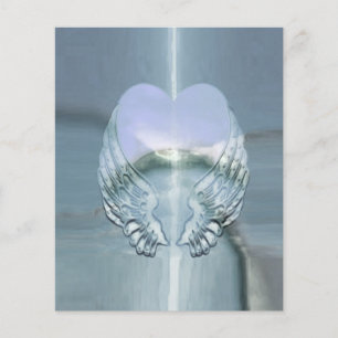 Silber Wings um ein Herz gewickelt Flyer