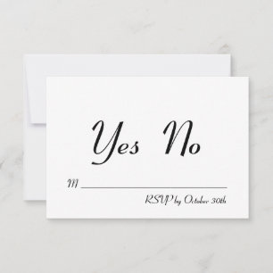 Silber XO's RSVP Einladung
