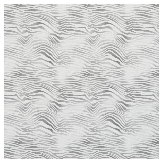 Silber-Zebra-Print Stoff (Muster)