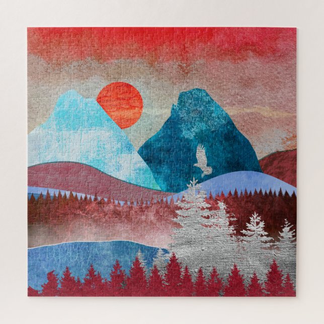 Silberadler-Landschaft Puzzle (Vertikal)