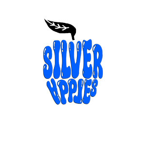 Silberäpfel Blaues Schrift Unisex Band T-Shirt