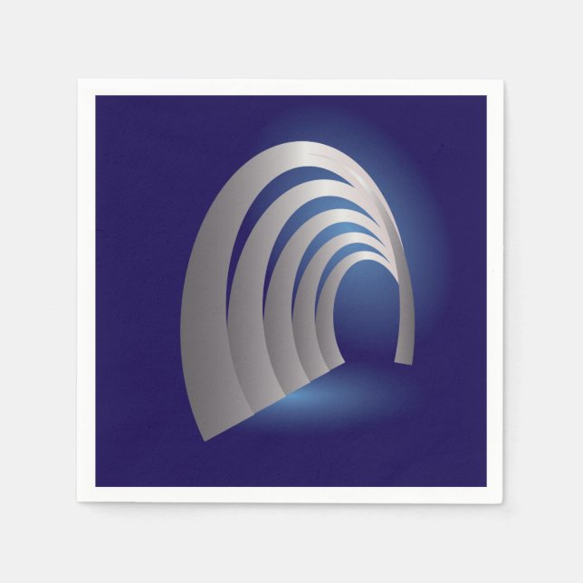 Silberarkettentunnel Serviette (Vorderseite)