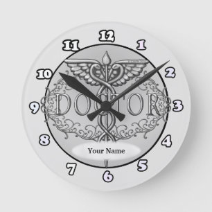 Silberarzt  runde wanduhr