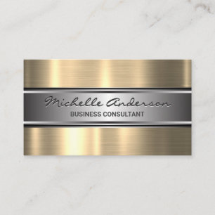 Silberbanner   Gold-Metallic-Trimm Visitenkarte