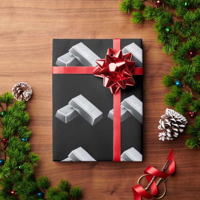 Silberbarren-Geschenkpapier Geschenkpapier (Feiertagsgeschenk)