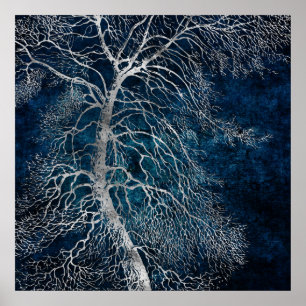 Silberbaum Mitternacht - Schwarzer Poplar Poster