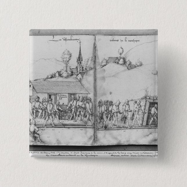 Silberbergwerk von La Croix-Zusatz-Bergwerken, Button (Vorderseite)