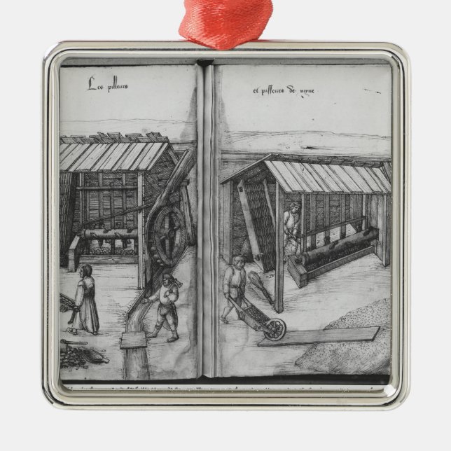 Silberbergwerk von La Croix-Zusatz-Bergwerken, Silbernes Ornament (Vorne)