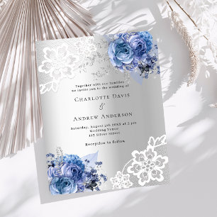 Silberblaue Blumen laden zur Hochzeit ein