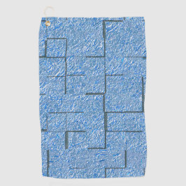 Silberblaue Textur mit Mosaikeffekt und Relief Golfhandtuch