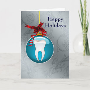 Silberblaue Zentist-Weihnachtskarten Feiertagskarte