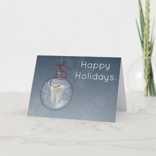 Silberblaue Zentist-Weihnachtskarten Feiertagskarte
