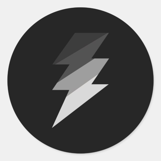 Silberblitz-Donnerschlag Runder Aufkleber (Vorderseite)