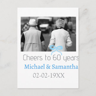 SILBERBogen zum 60. Hochzeitstag  Postkarte
