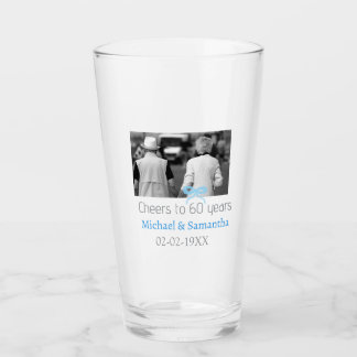 SILBERBogen zum 60-jährigen Hochzeitsjubiläum  Glas
