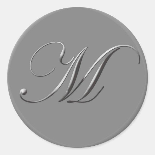 Silberbriefe Runder Aufkleber (Vorderseite)