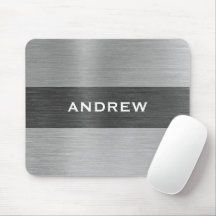 Silberbrushed Metal Metallic Monogram Name