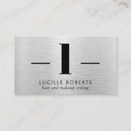 Silberbürste für Metallbuchstaben L Monogram, Haar Visitenkarte