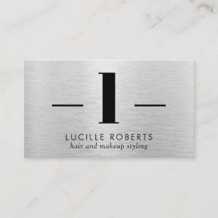 Silberbürste für Metallbuchstaben L Monogram, Haar Visitenkarte