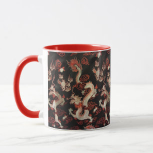 Silberchinesischer Drache Tasse